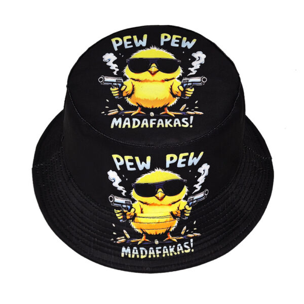 Wholesale Fun Duck and Chick Print Bucket Hat Sun Protection Casual Summer Hat for Women Fashion Outdoor Gift