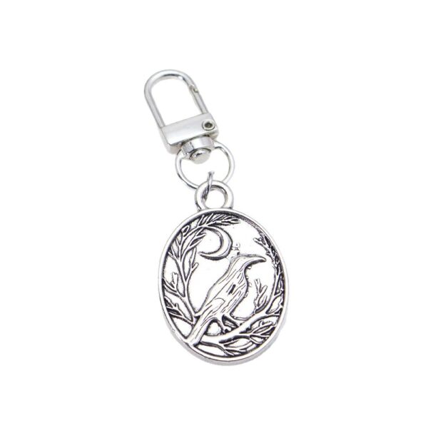 Wholesale Vintage Distressed Zinc Alloy Keychain with Crescent Moon and Starfish Design, Trendy Bag Charm