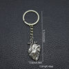 Wholesale Vintage Metal Skull Heart Keychain Punk Style Men's Car Key Accessory Bag Charm