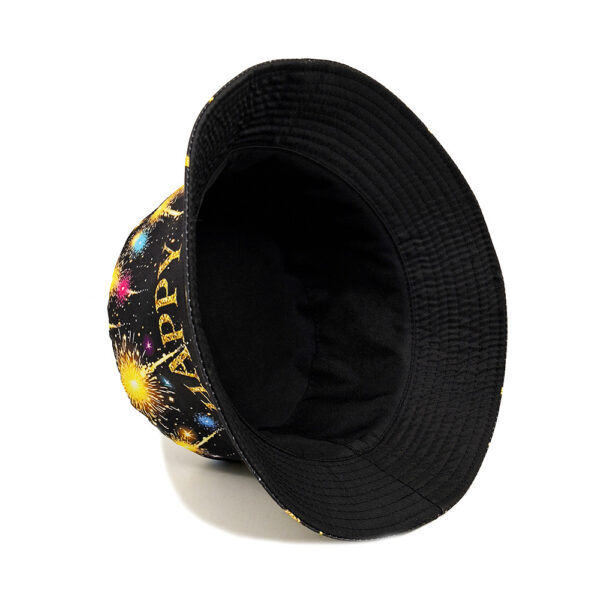 Wholesale Happy New Year Pattern Bucket Hat for Everyday Sun Protection