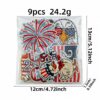oly-592e40ed27806d651d90aa25555b8e10 Wholesale American Flag Embroidered Patches 9pc Set for Independence Day Decorative Accent on Clothes & Bags