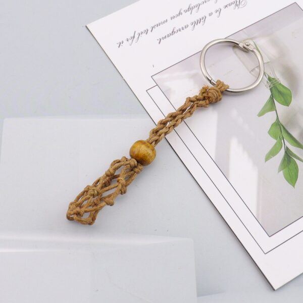 oly-59308ddd4adc69782dd77bfe7a14697b Wholesale Handmade Woven Net Bag Keychain Pendant Pastoral Style Bag Charm
