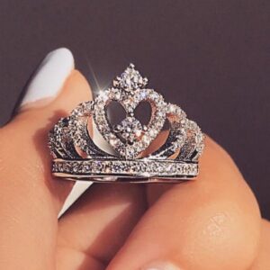 oly-59329698ace489d633607799128da20c Wholesale Crown Design Silver Alloy Ring with Zircon - Boutique Jewelry Accessory