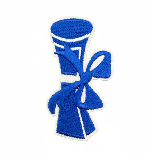 oly-593f6a955d4c9f51f4f654a64b05efe7 Wholesale Embroidered Graduation Cloth Patch Blue Decorative Badge for Clothing Bags Everyday Use