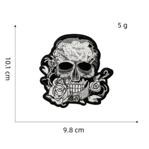 Punk style skull cloth sticker 8#
