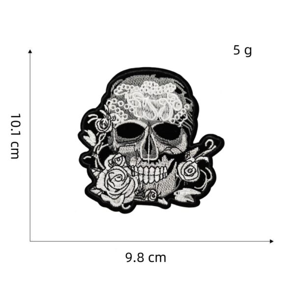 oly-5949a724dadbb548d8be9cf547dc8ae2 Wholesale Punk Skull Cloth Patch Embroidery Fashion Accessory for Clothing Boutique Resale