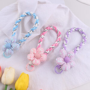 oly-594cc8bab10ac3b4d0ad4073629d4951 Wholesale Trendy Dopamine Flower Phone Strap Keychain - Yellow Silicone Fashion Accessory for Party Gifts