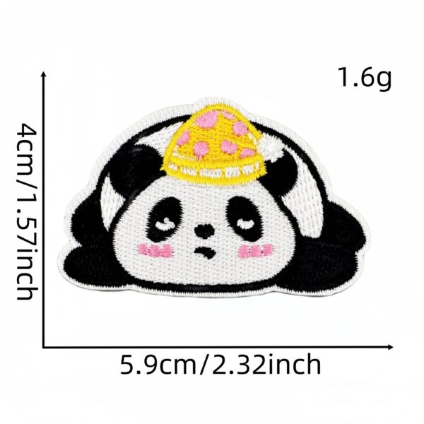 oly-5967966fdecf6543b90359bbfab955da Wholesale Cartoon Panda Embroidery Patch Iron-On Applique Polyester Thread Decorative Craft Supply