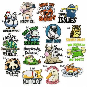 Cartoon animal cloth patch set of 15 pieces