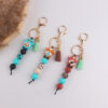 Wholesale Western Cowboy Silicone Tassel Keychain Bag Charm Fashion Accessory