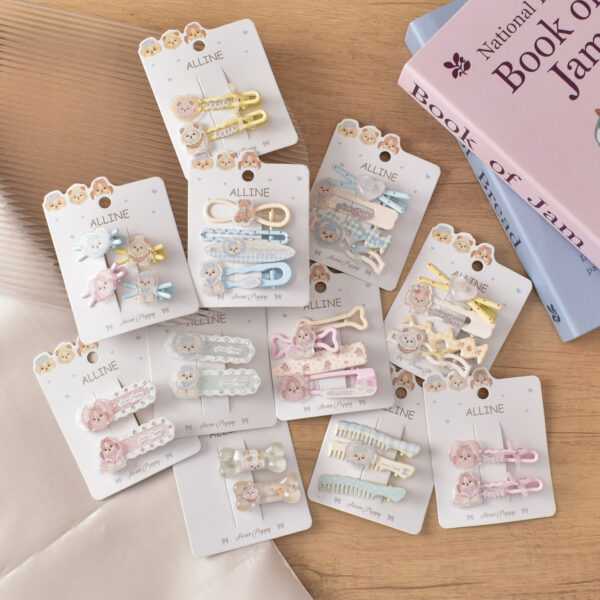 Wholesale Acrylic Cartoon Dog Hair Clip, Cute Duckbill Side Clip, Fashion Hair Accessory for Women, Boutique Resale