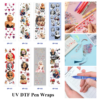 Wholesale 2/8/16pcs UV DTF Stickers Vintage Pin-up Lady Butterfly Floral Car Print Pen and Bookmark Stickers OLY Exclusive
