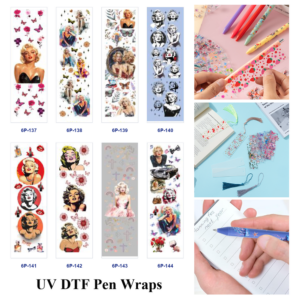 Wholesale 2/8/16pcs UV DTF Stickers Vintage Pin-up Lady Butterfly Floral Car Print Pen and Bookmark Stickers OLY Exclusive