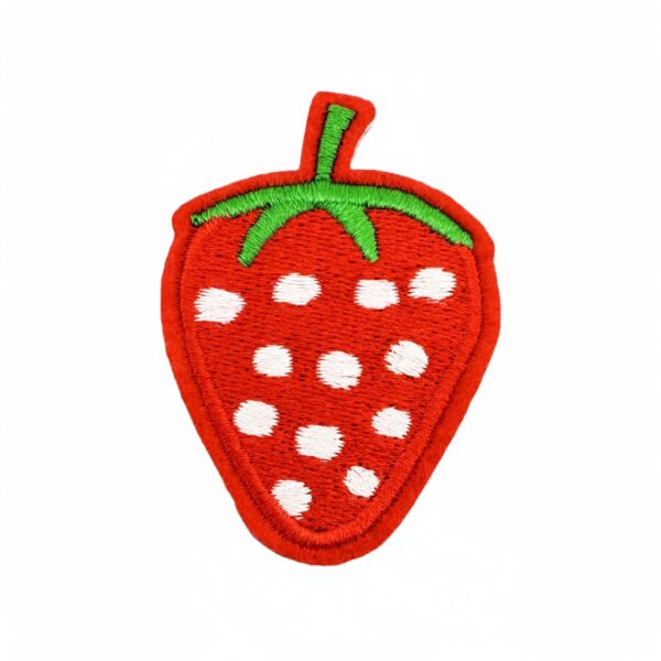 oly-59ca73279c41545e11375d4b995fde17 Wholesale Cartoon Embroidered Strawberry Iron On Patch Polyester Thread Decorative Accessory