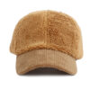 oly-59d67d9c60b4a623b6eba527a7238395 Wholesale Fleece and Corduroy Spliced Baseball Cap Winter Warm Adjustable White Stylish Cap