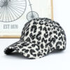 Wholesale Chic Leopard Print Baseball Cap Adjustable Breathable Winter Hat Fashion Accessory
