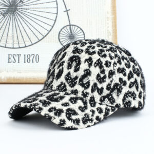 Wholesale Chic Leopard Print Baseball Cap Adjustable Breathable Winter Hat Fashion Accessory