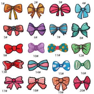 Bow cloth sticker combination (20 PCs) * Hot Melt Adhesive cloth sticker