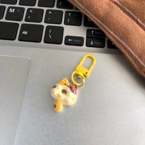 Donut cat key chain "yellow buckle]