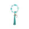 Wholesale Trendy Cross Silicone Bead Bracelet Keychain Pink Fashion Accessory Gift for Party