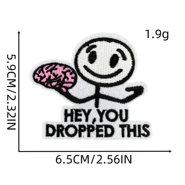oly-5a612544ffa5af30a697496213637e69 Wholesale Funny Brain Anime Embroidered Patch, Self-Adhesive Polyester Thread, for Bags & Backpacks, Everyday Accessory