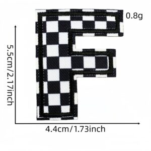 Checkerboard letter patch F