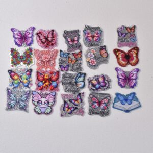 Wholesale Random Different Styles 20pcs 30pcs Butterfly Theme Acrylic Flat Backs