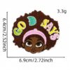 oly-5a8ab0d12efcd53713294e77aaab4984 Wholesale Embroidered Black Girl Polyester Patch for Luggage Bag Charm Accessory