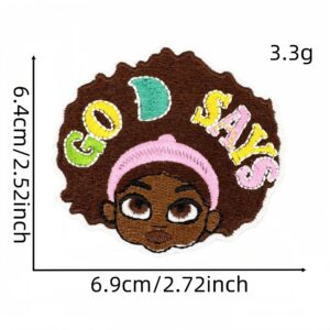 Black girl cloth stickers 13#