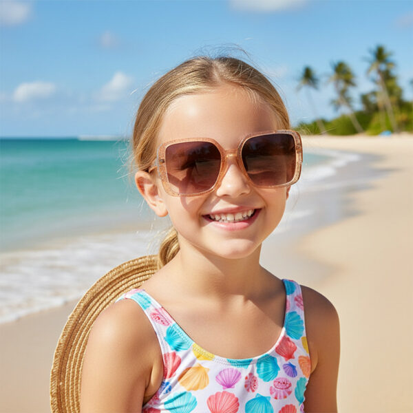 oly-5a9eba52c2656906bf2acc33e86b8337 Wholesale Children's Square Sunglasses UV400 Sun Protection with Ring Detail Trendy Kids Fashion Accessory