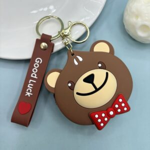 Coin purse-minnie bear (leather rope style)