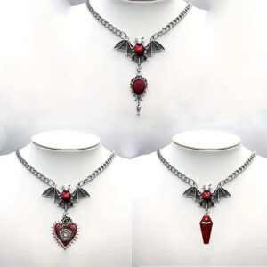 oly-5ab1db47dea81d2c2f23d55965eaed32 Wholesale Gothic Hip Hop Bat Cross Pendant Necklace Zinc Alloy Jewelry Accessory for Women and Girls