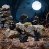 Wholesale Halloween Resin Crow Decoration with Platform for Desktop Display, Decorative Accent for Gift Giving