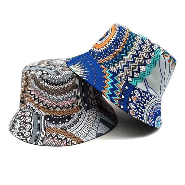 oly-5af35677cf98ebbf9e5782c03e2d1430 Wholesale Double Sided Bucket Hat Ethnic Style Sun Protection Hat for Women Couples Fashion Accessory
