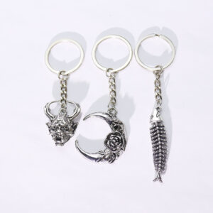 Wholesale Fish Bone Keychain Pendant Zinc Alloy Retro Style Bag Charm Decorative Accessory