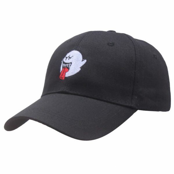 oly-5b168f9463f94be238947d93ad8537bb Wholesale Embroidered Ghost Face Little Devil Baseball Cap, Trendy Fashion Accessory for Couples, Gift Ready