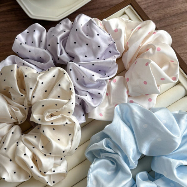 oly-5b552060c1801efe37423179be21282d Wholesale French Polka Dot Satin Large Scrunchies for Everyday Styling