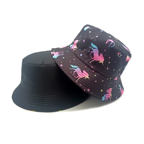 Wholesale Unicorn Pattern Fisherman Hat Decorative Wide Brim Sun Protection Hat Gift Idea