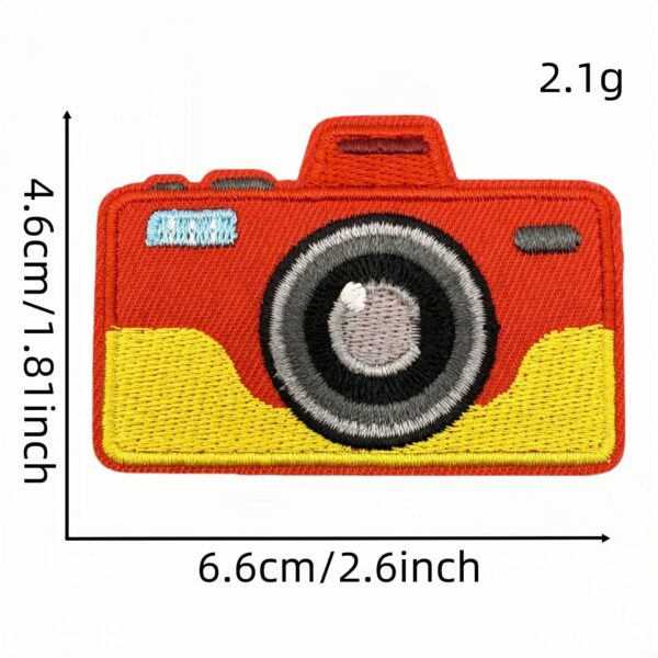 oly-5b582420cf15f27785361d0692e5ffcf Wholesale Polyester Embroidery Patch Cartoon Camera Decorative Accessory for Party Resale