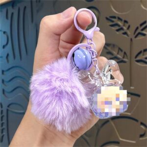 Hair ball with oil and luminous beads - purple / Packed in a single opp bag