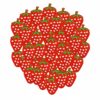 oly-5b619c598e8a299542de71e9350f2314 Wholesale Cartoon Embroidered Strawberry Iron On Patch Polyester Thread Decorative Accessory