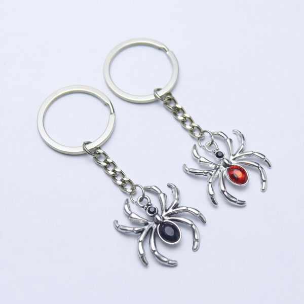 Wholesale Zinc Alloy Cartoon Spider Keychain Halloween Decorative Bag Charm Accessory