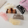 oly-5b6704c30734daf714b1784e908f1543 Wholesale 14cm Shiny Bright White Plastic Resin Hair Claw Clip Geometric Design for Thick Hair Everyday Styling