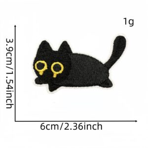 Black cat cloth patch 2#