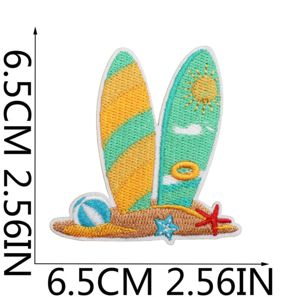 oly-5b6a8326ca7486c316a5ab3d7dedc622 Wholesale Stylish Summer Beach Surfboard Embroidered Patch for Clothing, Gift Resale Accessory
