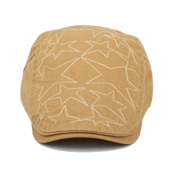 oly-5b8915469c39549ab4ba0f9f79eccd91 Wholesale Embroidered Five Pointed Star Baseball Cap Cream White Casual Hat