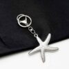 Wholesale Nautical Starfish Keychain Pendant Retro Ocean Themed Zinc Alloy Fashion Accessory for Keys, Bags,