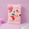 oly-5b9df87fadaf8778c3c33c1feb746a20 Wholesale Cartoon Plush Notebook with Lock Kids' Diary Creative Gift for Children