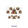 Wholesale 2/4/8pcs Vintage Retro Character Star Landscape Print Mini Cup Keychain Sticker