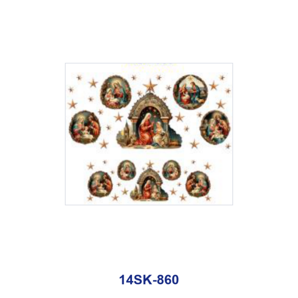 Wholesale 2/4/8pcs Vintage Retro Character Star Landscape Print Mini Cup Keychain Sticker